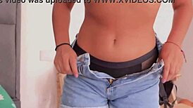 hey chica infiel cheats fucking neighbor creampie while husband away