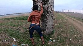 beautiful latina milf in tight jeans teases her kinky ass then explodes in mega orgasm tub smoke