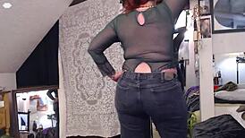 dawnskye1962 squeezes big butt into tight jeans update 152 oct 30 showing curvy natural tits