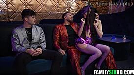 Stepdaddy Bursts Cum Facial on Aubree Gold's Face Cheating Wife Deepthroat Ride