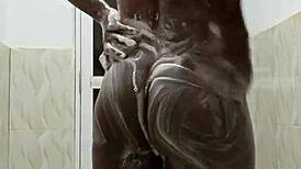 i jerk my huge cock in the shower