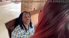 Busty wife spies husband's secret bareback ride with petite slut