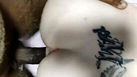 Blonde milf fingers pussy then blows monster black cock outdoors 🍆🌳