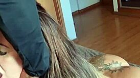 😲 roommate shocked ripping clothes off huge brazilian pussy for monster cock ride in dorm