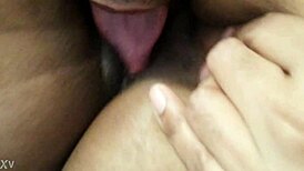 desi girlfriend moans for wet pussy clit licking closeup