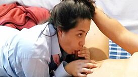 executive secretary slut sucks boss cock and ass for raise 😜🍆