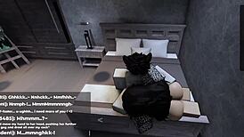 seductive roblox office girl with big ass lures for late night fucking