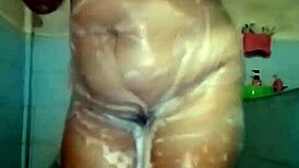 sexy filipina slut dances in steamy bath