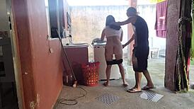 empregada latina curvy não resiste pau ereto do chefe bareback anal rough