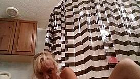 sassy babe rams huge dildo deep in her pussy