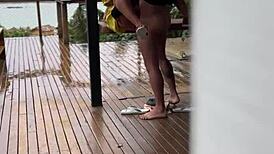 hey check my shameless young wife slut fucked hard homemade on the porch