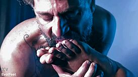 Sexy Latina BBW's Feet Make Fat Cock Explode in Cum