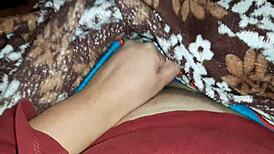 stepsister's leg massage turns me on for secret blanket masturbation thrill