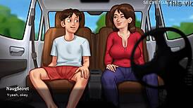 Stepson Bursts Cum All Over Stepmom's Panties in Summer Time Saga! Huge Cock Game with Mature Mother-in-Law Hentai 3D Action!