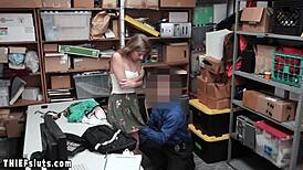 scared skinny teen thief alyce anderson pounded hard by perv cop in uniform