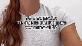 Teen Handjob Squeezes Teacher's Load In School Heat!!