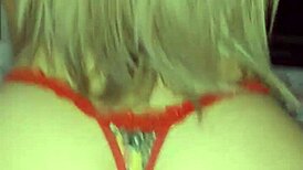 my stepsister slips into that new lingerie and teases her huge tits