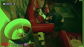 Voyeur student spies teacher fucking in panties and pantyhose during party