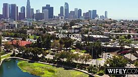 wifey the married milf queen mirage rides that huge bbc deepthroat doggystyle while her hubby cheers her on