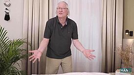 Grandpa Rips Clothes Off Big Titted Model for Outdoor Doggystyle Pounding