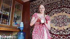 i drove to the ranch and banged this hot brunette farmer's big tits ass