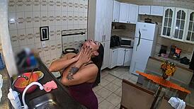 Fat Milf Bbw with Huge Natural Tits Big Clit Belly Cooks for Lover Giving Jerk Off Instructions Fetish Amateurs Mature Beautiful