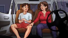 Stepson Bursts Cum All Over Stepmom's Panties in Summer Time Saga! Huge Cock Game with Mature Mother-in-Law Hentai 3D Action!