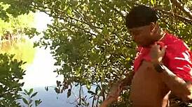 Holy Shit! Quickie Beach Pound with Huge Cock Deepthroat Cumshot!