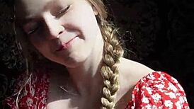 i drove to the ranch and banged this hot brunette farmer's big tits ass