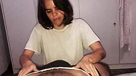 Late-Night Wife's FAT THROAT Chokes on HUBBY's Load
