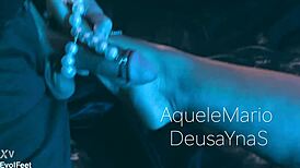 Sexy Latina BBW's Feet Make Fat Cock Explode in Cum