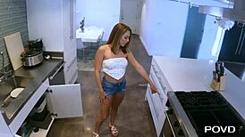 blonde lila love rides handyman cock doggystyle to creampie