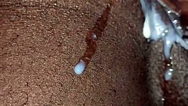 He cums hard pounding my wet petite ebony pussy strong