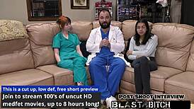 ditria rose spreads for doctor's creampie in pov hospital latex glove session