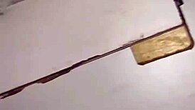 Naughty wife teases cock through gloryhole while husband films every thrill