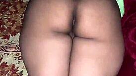 stranger anal fucks mature big ass wife in kitchen while hubby checks pussy