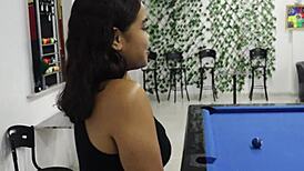 Perverted stepbro teaches latina stepsis pool then fucks her tight pussy 😈 deepthroat ride