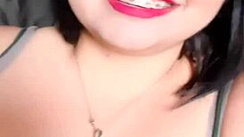 lily the bbw influencer teases her massive tits on webcam for fans