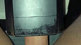 Stranger's homemade lovense solace toy leads to intense solo cumshot