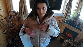 curvy milf calla ripped pantyhose fucked to squirting facial