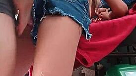 Blonde Stepdaughter Takes Deep Anal Toy Thrusts While Stepmom's Away Outdoors