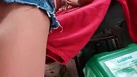 Blonde Stepdaughter Takes Deep Anal Toy Thrusts While Stepmom's Away Outdoors