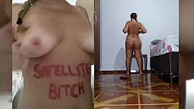 wanna watch this fat milf rip clothes for dildo ass striptease?