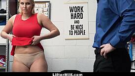 Vanessa Cage Caught Stealing - Garage Cage Punishes Her Big Ass Milf Body?