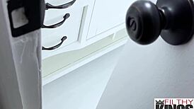 STEPSIS RIDES MY MONSTER BBC IN SHOWER COWGIRL BLAST!