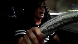DRIVER CATCHES BIG CLIT LATINA FLASHING TITS IN TRAFFIC FOR QUICK MONSTER COCK RELEASE!