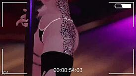 Vrchat pole dancing montage with smooth spins and seductive moves.