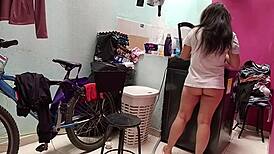 Señora De La Limpieza Gets Bent Over By Huge Cock Doggystyle