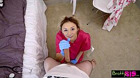 whoa stepsis 😍 hot teen 18+ rides my monster cock in taboo family fuck with blonde sucking and missionary