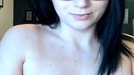 geeky busty cam girl teases with big tits on chaturbate